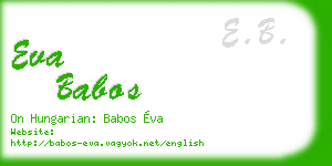 eva babos business card